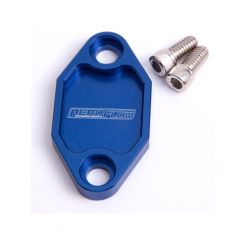 Aeroflow Billet Fuel Pump Block-Off Plate Blue For Holden V8