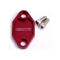 Aeroflow Billet Fuel Pump Block-Off Plate Red For Holden V8