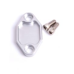 Aeroflow Billet Fuel Pump Block-Off Plate Silver For Holden V8