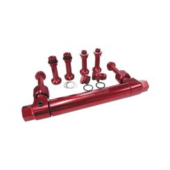 Aeroflow Adjustable Billet Fuel Log Red