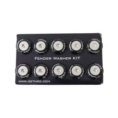 NRG Fender Washer Kit w/Rivets For Plastic Black Set of 10