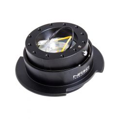 NRG Quick Release Kit Gen 2.5 Black / Black Ring w/Finger Grooves