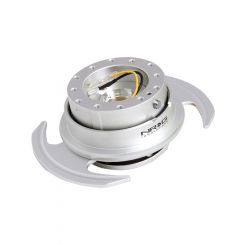 NRG Quick Release Kit Gen 3.0 Silver Body / Silver Ring w/Handles