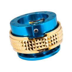 NRG Quick Release Kit Pyramid Edition Blue Body / Chrome Gold Pyr…