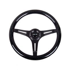 NRG Classic Wood Grain Steering Wheel 350mm Black Sparkled Grip w…