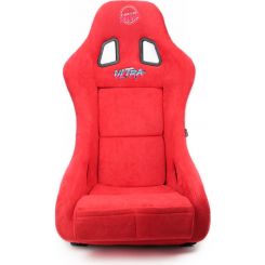 NRG FRP Bucket Seat ULTRA Edition Medium Red Alcantara/Pearliz…