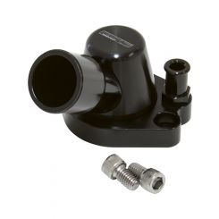 Aeroflow Thermostat Housing Black For Holden 253-308 ,Opt Heat Out AF64-2091BLK