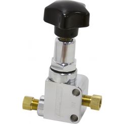 Aeroflow Brake Proportioning Valve Polished With 1/8 Inch NPT Ports