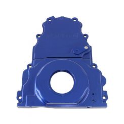 Aeroflow 2-Piece Billet Alloy Timing Cover Blue For GM LS