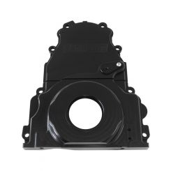 Aeroflow 2-Piece Billet Alloy Timing Cover Black For GM LS