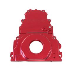 Aeroflow 2-Piece Billet Alloy Timing Cover Red For GM LS