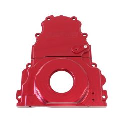 Aeroflow 2-Piece Billet Alloy Timing Cover Red For GM LS