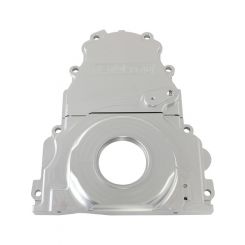 Aeroflow 2-Piece Billet Alloy Timing Cover Silver For GM LS