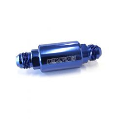 Aeroflow Billet Fuel Filter -8AN 40 Micron, 1.25" x 3" L, Blue