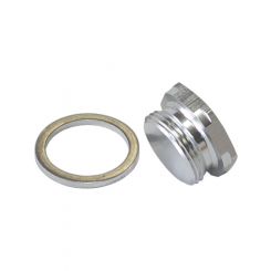 Aeroflow Holley Fuel Bowl Inlet Blank Plug Silver 7/8 Inch -20