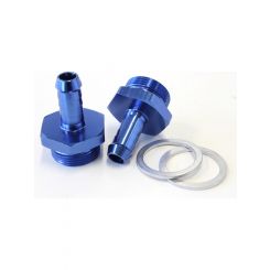 Aeroflow Carburettor Adapter Male 3/8" Barb to 7/8" x 20 Blue
