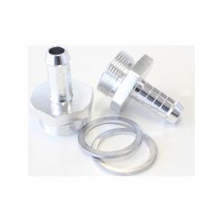 Aeroflow Carburettor Adapter Male 3/8" Barb to 7/8" x 20 Silver