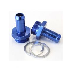 Aeroflow Carburettor Adapter Male 1/2" Barb to 7/8" x 20 Blue