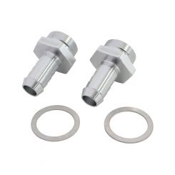Aeroflow Carburettor Adapter Male 1/2" Barb to 7/8" x 20 Silver