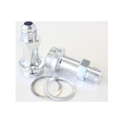 Aeroflow Carburettor Adapter Male 7/8" to -6AN 1-3/4" Long Silver