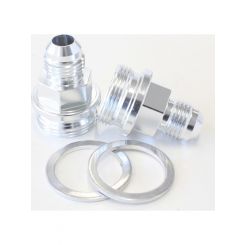 Aeroflow Carburettor Adapter Male 7/8" to -6AN Short Silver