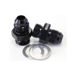 Aeroflow Carburettor Adapter Male 9/16" x 24 to -6AN Short Black