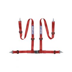 Sparco Belt 2 Inch Red 4Pt Snap-In