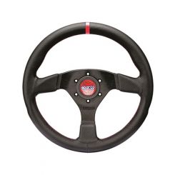 Sparco Steering Wheel R383 Champion Black Leather / Black Stitch
