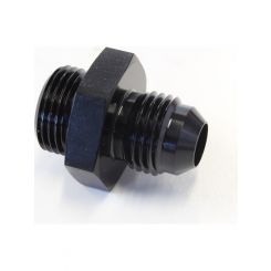 Aeroflow Carburettor Adapter Male 5/8"-20 to -6AN Black