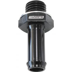 Aeroflow Barb EFI Fuel Pump Adapter M14 X 1.5mm to 3/8" Black