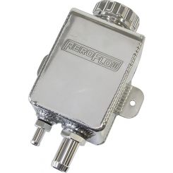 Aeroflow Square Power Steering Reservoir -10 & -6 ORB Ports Polished