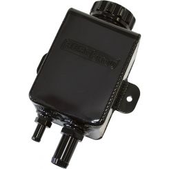 Aeroflow Square Power Steering Reservoir -10 & -6 ORB Ports Black