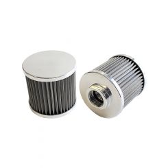Aeroflow S/Steel Billet Breather with -12AN Female Thread Polished