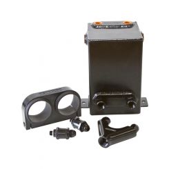 Aeroflow Dual EFI Pump Surge Tank Kit Black + Tank, Pump Bracket