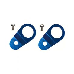 Torque Solution Radiator Mount Combo with Inserts Blue For Mitsubi…