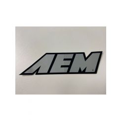 AEM Decal Metallic Silver, 5-1/2" X 1-1/2"