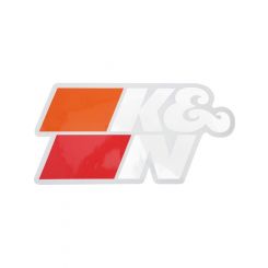 K&N Decal Die Cut, 10-1/2" X 5-21/64" w/ K&N Logo White