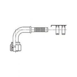 ATCO 90 #6 - #8 Step Up Air O Crimp With Clamp