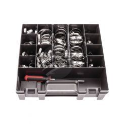 Jayrad Hose Clamp 9mm Band Semi S/S Assort Kit 180 Pce 9 Sizes W2