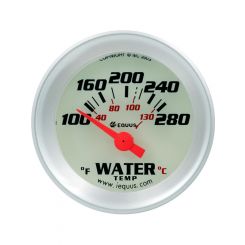 Equus Water Temperature Gauge 100-280 F Electric Analog 1-1/2" Diameter