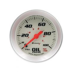 Equus Oil Pressure Gauge 0-100 psi Mechanical Analog 2" Diameter