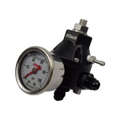 Fitech Fuel Pressure Regulator 30-70 psi 6 AN Inlet 6 AN Outlet 1/8" NPT Port