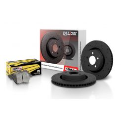 Hawk Talon HPS 5.0 Rear Cross Drilled Slotted Rotor w/ Brake Pad