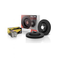 Hawk Talon Ceramic Rear Cross Drilled Slotted Rotor w/ Brake Pad