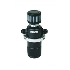 Moroso Breather Tank 2-1/4" Diameter Dual 8 AN Female Inlet 8 AN Male 