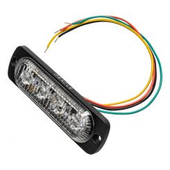 Oracle Lighting Light Bar Slim Strobe 4 LED 3.75" Long Amber/White