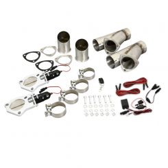 Patriot Exhaust Cut-Out Electric Clamp-On Dual 3" Pipe Diameter Key Fob
