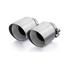 Remus Stainless Steel 102mm Short Style Cut Tail Pipe Set Quad Tips