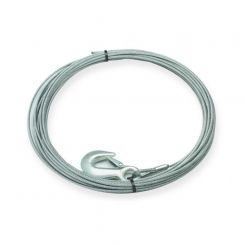 Superwinch Rope 3/8" OD 85 ft Long Hook Included Steel Galvanized Each