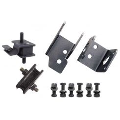 Trans-Dapt Performance Motor Mount Bolt-On Steel Black Powder For Mopar